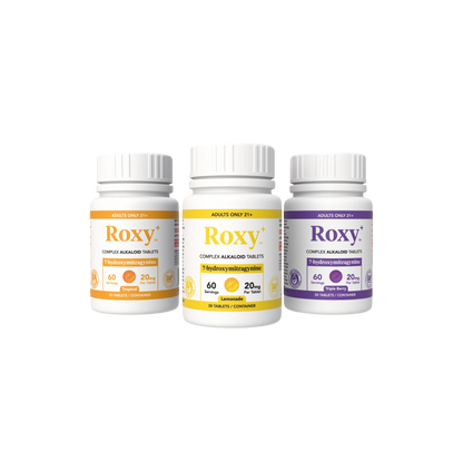 Roxy+ 20mg 7-Hydroxymitragynine 30 Flavored Tablets / Jar