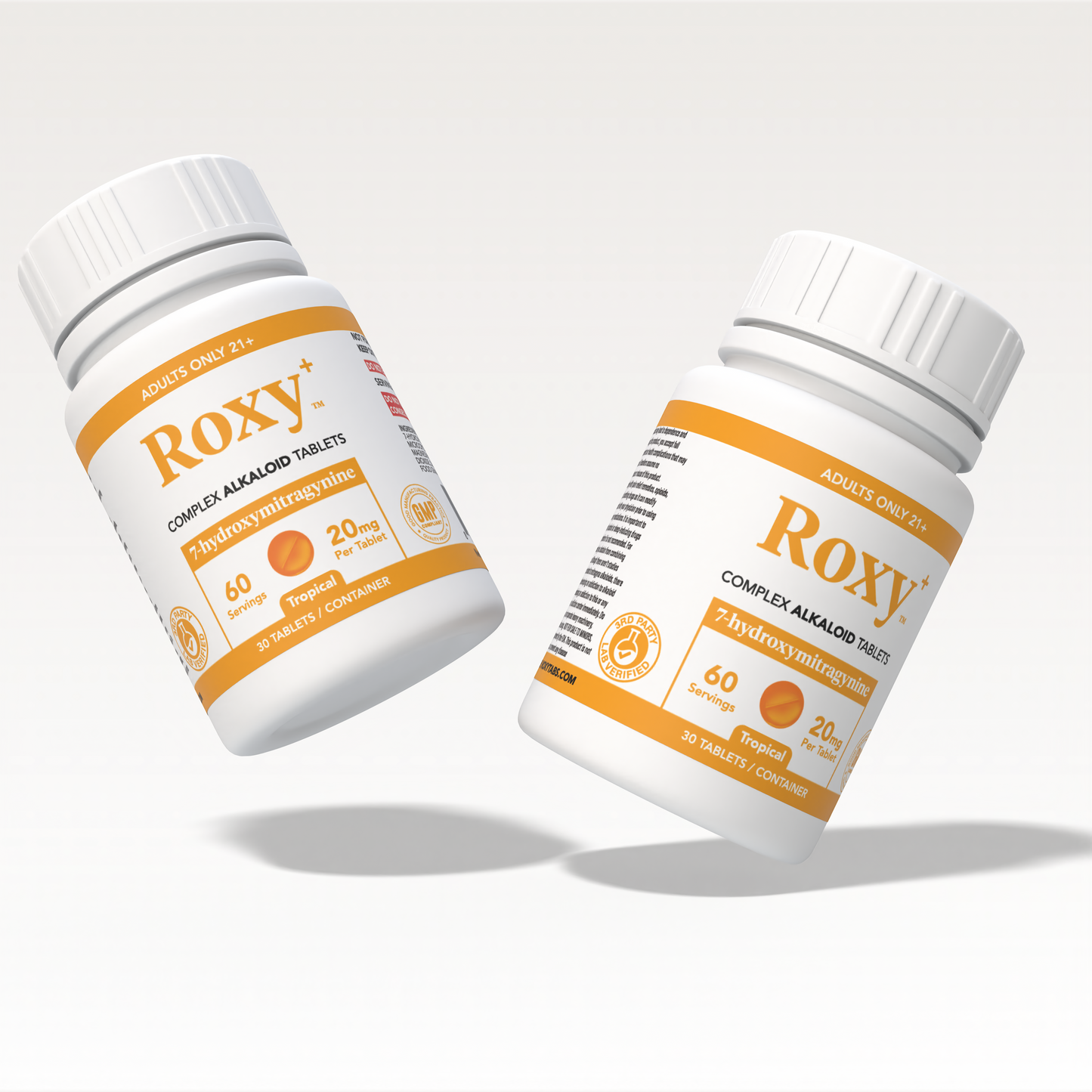 Roxy+ 20mg 7-Hydroxymitragynine 30 Flavored Tablets / Jar